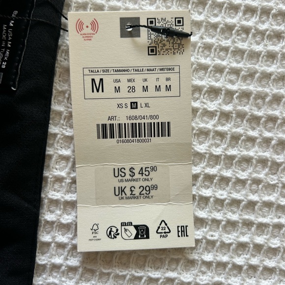 Zara Black Mini Skort NWT - Picture 5 of 5